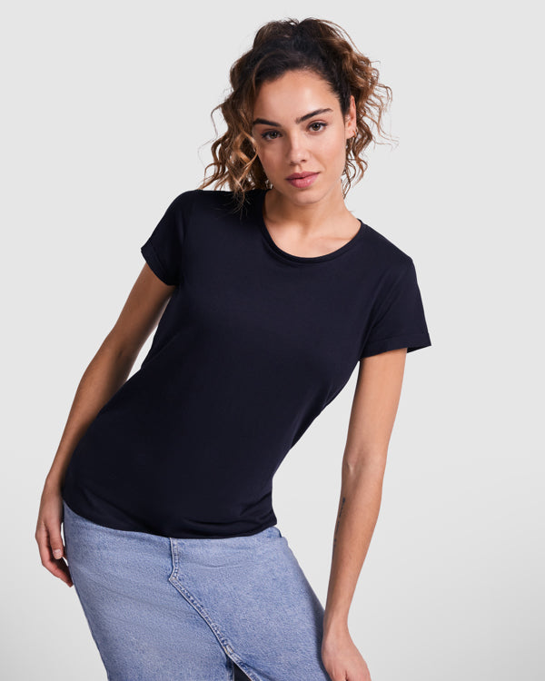 CIES Damen-T-Shirt – Rollup-Ärmel und Baumwollkomfort für den DTF-Druck