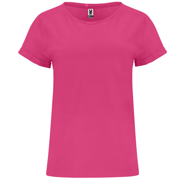 CIES Damen-T-Shirt – Rollup-Ärmel und Baumwollkomfort für den DTF-Druck
