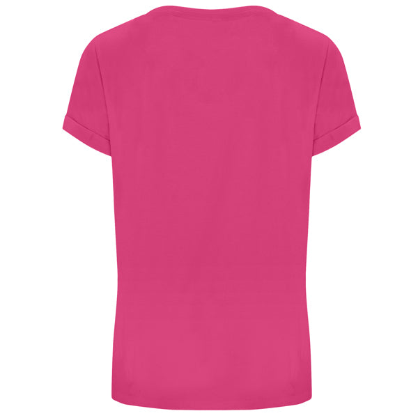 CIES Damen-T-Shirt – Rollup-Ärmel und Baumwollkomfort für den DTF-Druck