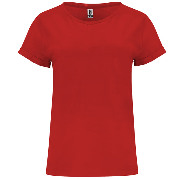 CIES Damen-T-Shirt – Rollup-Ärmel und Baumwollkomfort für den DTF-Druck