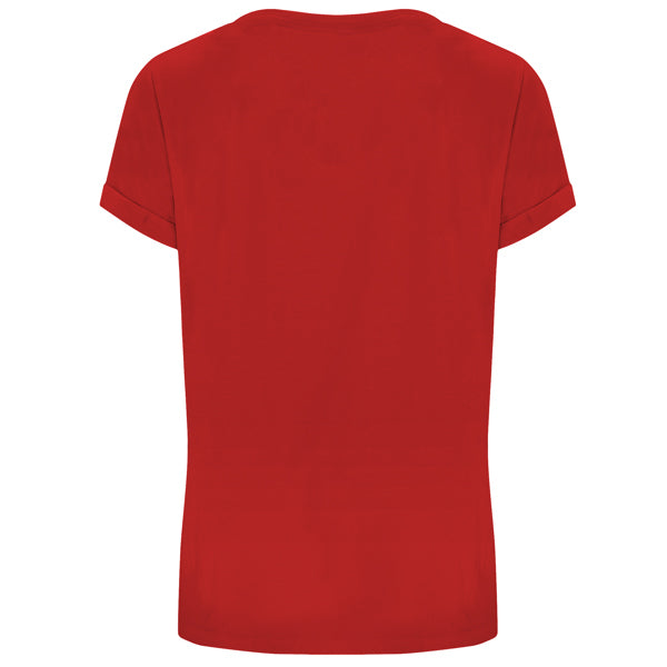 CIES Damen-T-Shirt – Rollup-Ärmel und Baumwollkomfort für den DTF-Druck