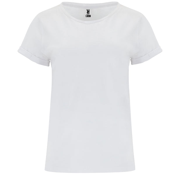 CIES Damen-T-Shirt – Rollup-Ärmel und Baumwollkomfort für den DTF-Druck